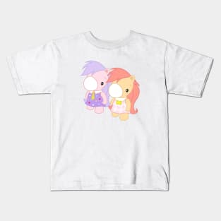 Japanese Little Pony Illustration Milky & Pinky Kids T-Shirt